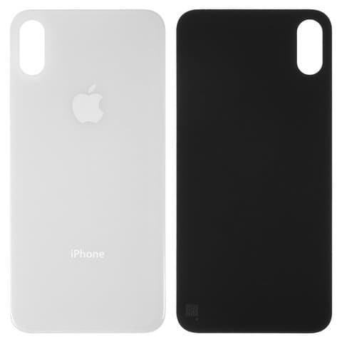 Задня панель Apple iPhone X, біла, потрібно знімати скло камери, small hole, Original (PRC) | корпус, крышка аккумулятора, АКБ, батареи