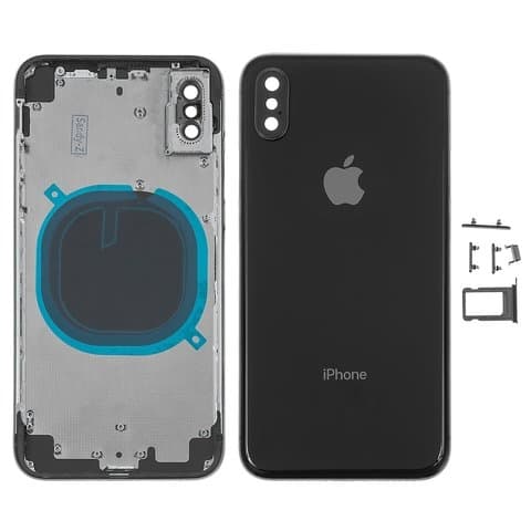 Корпус Apple iPhone X, чорний,  повний комплект, Original (PRC), (панель, панели)