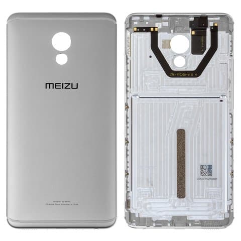 Задняя крышка Meizu Pro 6 Plus, серебристая, белая, Original (PRC) | корпус, панель аккумулятора, АКБ, батареи