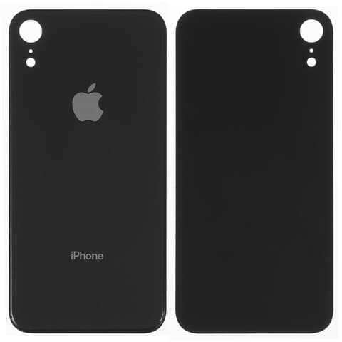 Задня панель Apple iPhone XR, чорна, потрібно знімати скло камери, small hole, Original (PRC) | корпус, крышка аккумулятора, АКБ, батареи