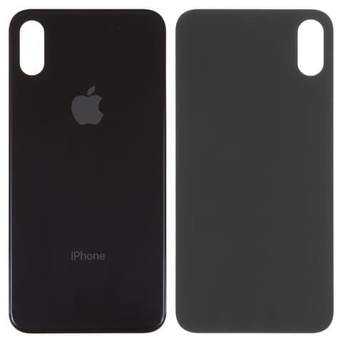 Задня кришка Apple iPhone XS, чорна, потрібно знімати скло камери, Small Hole, Original (PRC) | корпус, крышка аккумулятора, АКБ, батареи