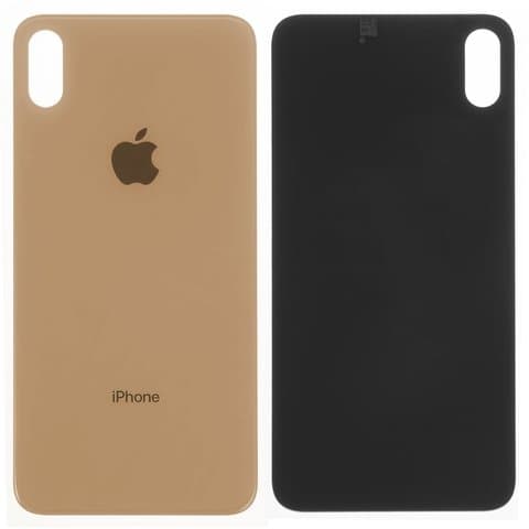 Задня панель Apple iPhone XS Max, золотиста, потрібно знімати скло камери, small hole, Original (PRC) | корпус, крышка аккумулятора, АКБ, батареи