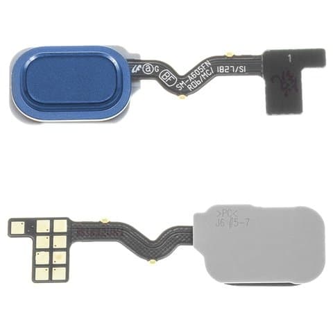 Шлейф Samsung SM-J600 Galaxy J6, сканера отпечатка пальца (Touch ID), голубой, Original (PRC)