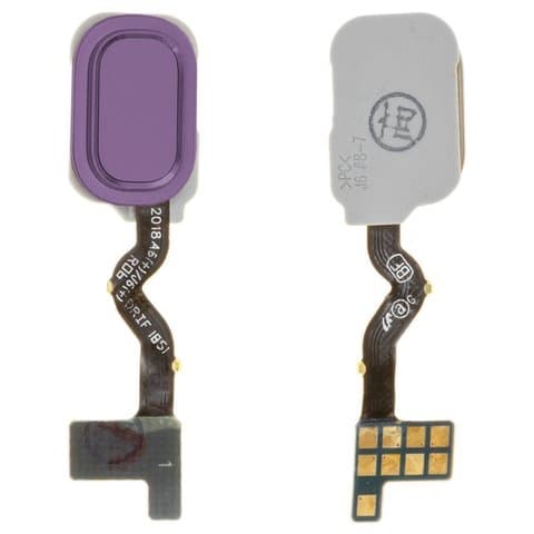 Шлейф Samsung SM-J600 Galaxy J6, сканера отпечатка пальца (Touch ID), фиолетовый, Original (PRC)