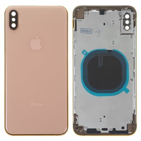 Корпус Apple iPhone XS Max, золотистий,  повний комплект, Original (PRC), (панель, панели)