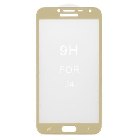 Закаленное защитное стекло Samsung SM-J400 Galaxy J4 (2018), золотистое, совместимо с чехлом