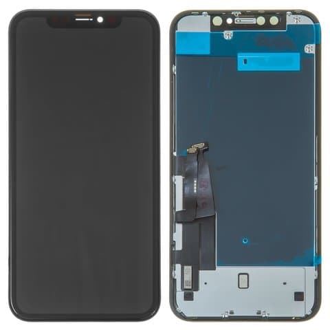 Дисплей Apple iPhone XR, A1984, A2105, A2106, A2108, чорний | з тачскріном | Original (реновація) | дисплейный модуль, экран | видео