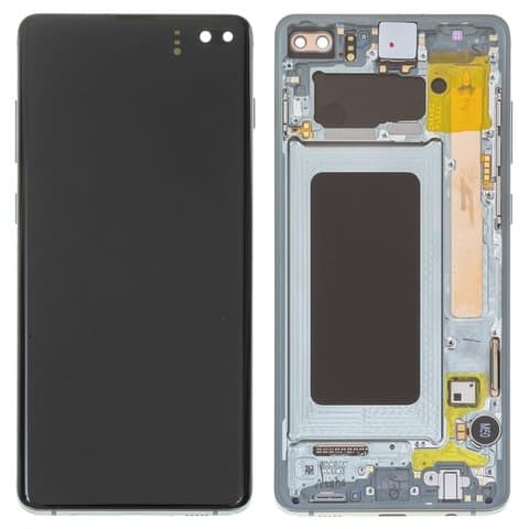 Дисплей Samsung SM-G975 Galaxy S10 Plus, зелений, Prism Green | з тачскріном | в передній панелі | Original (Сервис-Центр), AMOLED, GH82-18849E, GH82-18834E | дисплейный модуль, экран