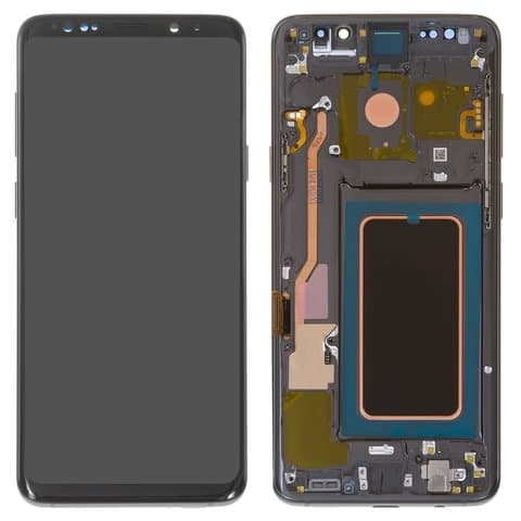 Дисплей Samsung SM-G965 Galaxy S9 Plus, сірий, Titanium Gray | з тачскріном | в передній панелі | Original (реновація), AMOLED | дисплейный модуль, экран
