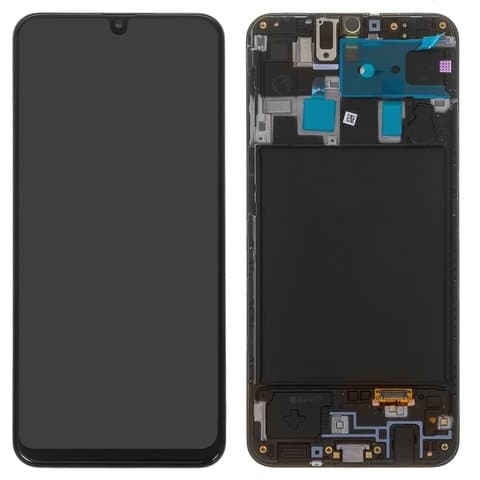 Дисплей Samsung SM-A205 Galaxy A20, SM-M107 Galaxy M10s, чорний, з тачскріном | в передній панелі, Original (PRC), sAMOLED | дисплейный модуль, экран
