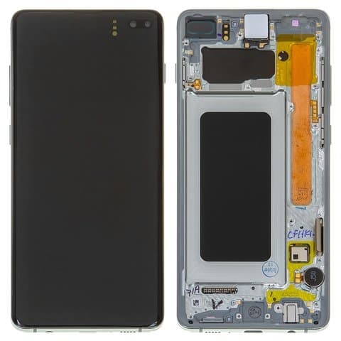 Дисплей Samsung SM-G975 Galaxy S10 Plus, зелений, Prism Green | з тачскріном | в передній панелі | Original (PRC), AMOLED | дисплейный модуль, экран
