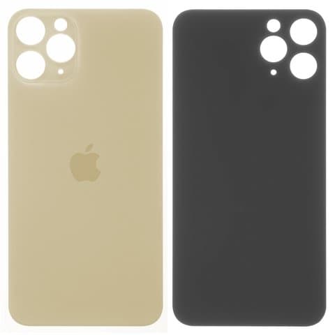 Задня панель Apple iPhone 11 Pro, золотиста, Matte Gold, не потрібно знімати скло камери, big hole, Original (PRC) | корпус, крышка аккумулятора, АКБ, батареи