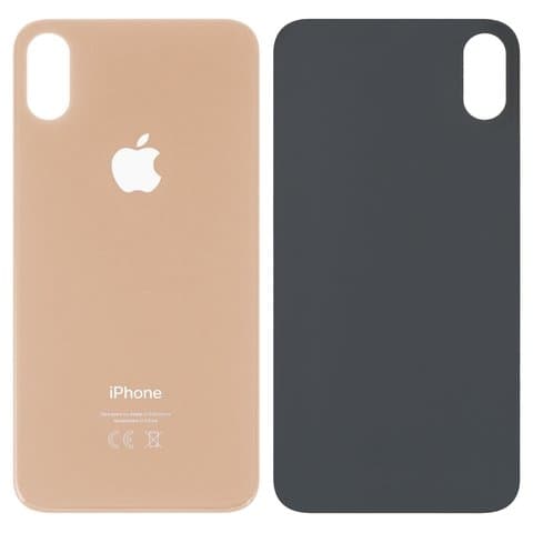 Задня панель Apple iPhone XS, золотиста, не потрібно знімати скло камери, big hole, Original (PRC) | корпус, крышка аккумулятора, АКБ, батареи