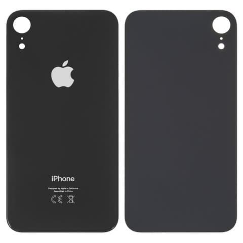 Задня панель Apple iPhone XR, чорна, не потрібно знімати скло камери, big hole, Original (PRC) | корпус, крышка аккумулятора, АКБ, батареи