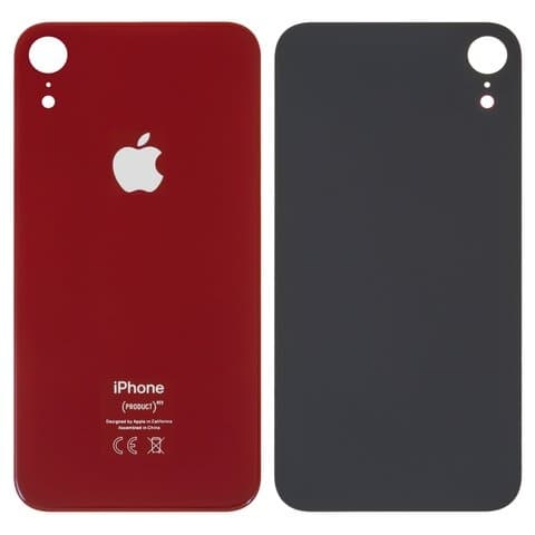 Задня панель Apple iPhone XR, червона, не потрібно знімати скло камери, big hole, Original (PRC) | корпус, крышка аккумулятора, АКБ, батареи