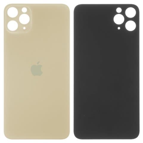 Задня панель Apple iPhone 11 Pro Max, золотиста, Matte Gold, потрібно знімати скло камери, small hole, Original (PRC) | корпус, крышка аккумулятора, АКБ, батареи