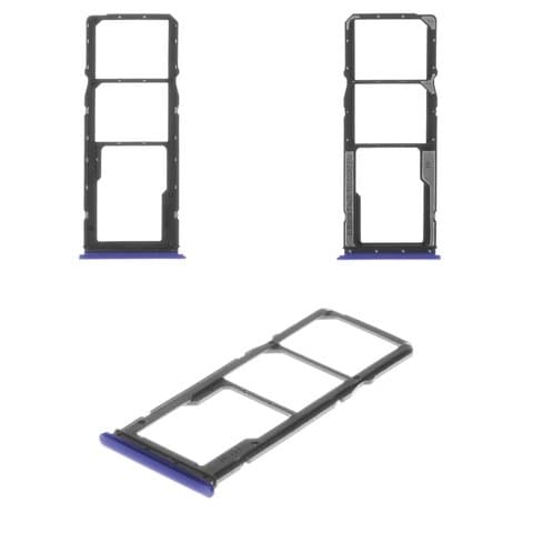 Тримач (лоток) SIM-карты Xiaomi Redmi 8, M1908C3IC, MZB8255IN, M1908C3IG, M1908C3IH, синій, Original (PRC) | держатель СИМ-карты