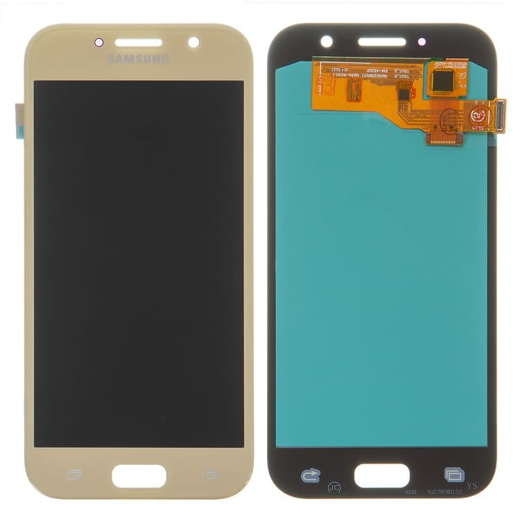 Дисплей Samsung SM-A520 Galaxy A5 (2017), золотистий | з тачскріном | High Copy, OLED | дисплейный модуль, экран