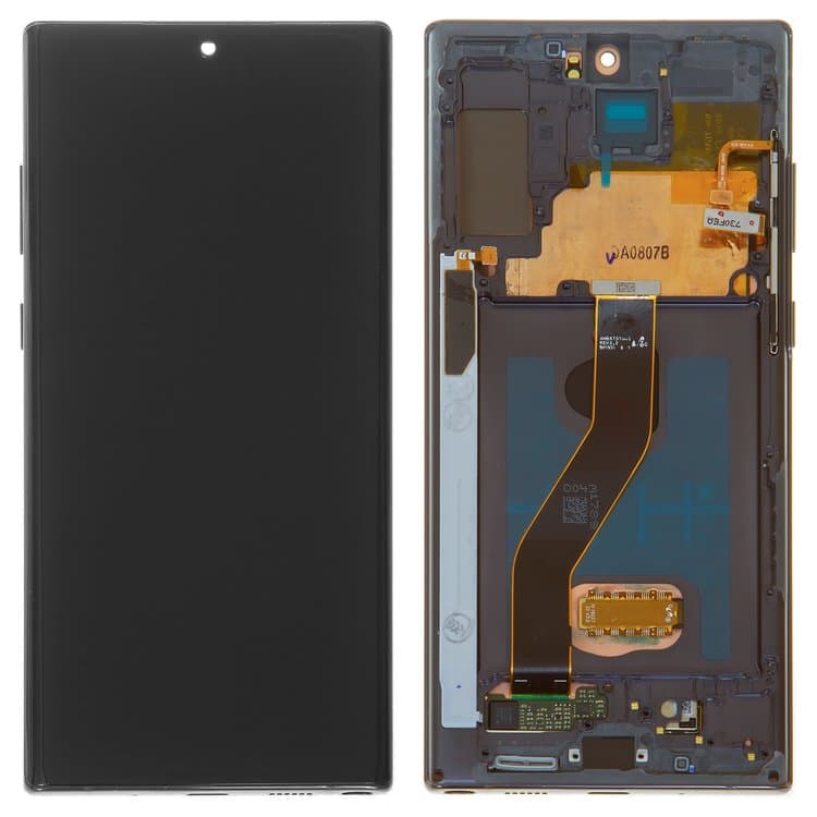 Дисплей Samsung SM-N975 Galaxy Note 10 Plus, чорний | з тачскріном | в передній панелі | Original (реновація) | дисплейный модуль, экран