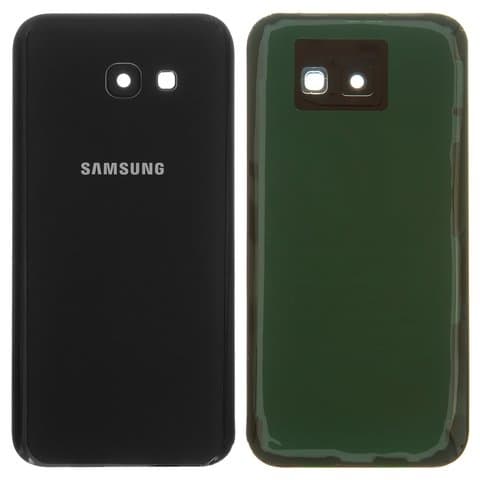 Задняя крышка Samsung SM-A520 Galaxy A5 (2017), черная, со стеклом камеры, Original (PRC) | корпус, панель аккумулятора, АКБ, батареи