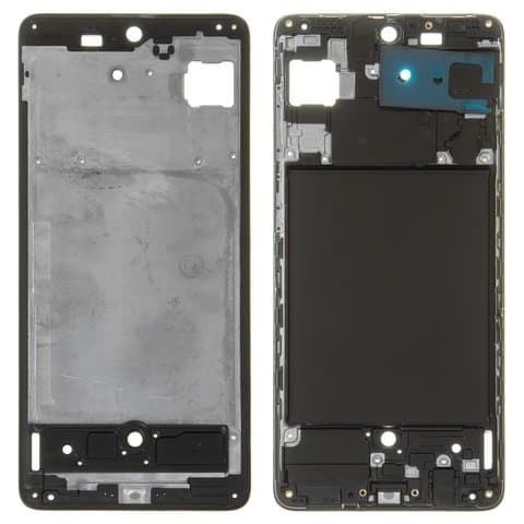 Рамка (основа) крепления дисплея Samsung SM-A715 Galaxy A71, черная, Original (PRC)