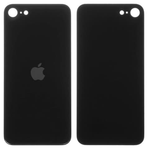 Задня кришка Apple iPhone SE 2020, A2275, A2296, A2298, чорна, потрібно знімати скло камери, small hole, Original (PRC) | корпус, крышка аккумулятора, АКБ, батареи