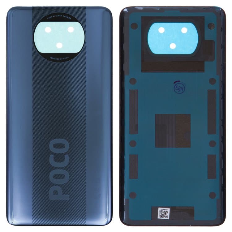 Задняя крышка Xiaomi Poco X3, Poco X3 NFC, MZB07Z0IN, MZB07Z1IN, MZB07Z2IN, MZB07Z3IN, MZB07Z4IN, MZB9965IN, M2007J20CI, серая, Shadow Gray, Original (PRC) | корпус, панель аккумулятора, АКБ, батареи