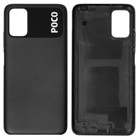 Задня кришка Xiaomi Poco M3, M2010J19CG, чорна, Original (PRC) | корпус, задняя панель аккумулятора, АКБ, батареи