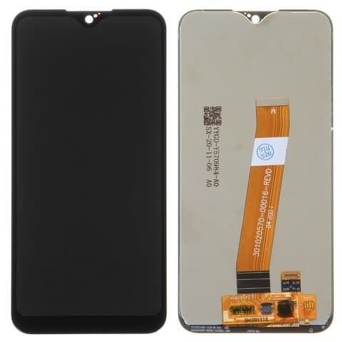 Дисплей Samsung SM-A015 Galaxy A01, чорний | з тачскріном | Original (реновація), с широким конектором | дисплейный модуль, экран