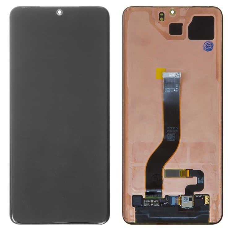 Дисплей Samsung SM-G985 Galaxy S20 Plus, SM-G986 Galaxy S20 Plus 5G, чорний, Cosmic Black | з тачскріном | Original (реновація) | дисплейный модуль, экран