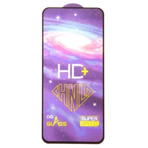 Закаленное защитное стекло Samsung SM-A515 Galaxy A51, SM-A525 Galaxy A52, SM-A536 Galaxy A53 5G, совместимо с чехлом, черное, Full Glue (клей по всей площади стекла), совместимо с чехлом