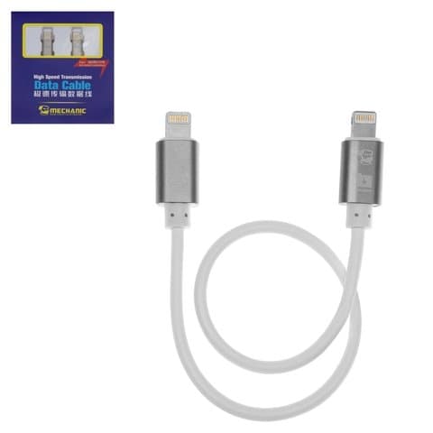 USB-кабель Mechanic LTL01S, Lightning, 30 см, Lightning на Lightning, білий