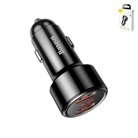 Автомобильний зарядний пристрій Baseus Magic C20C, черное, Quick Charge, с дисплеем, 45 Вт, CCMLC20A-01 | зарядка, зарядное устройство