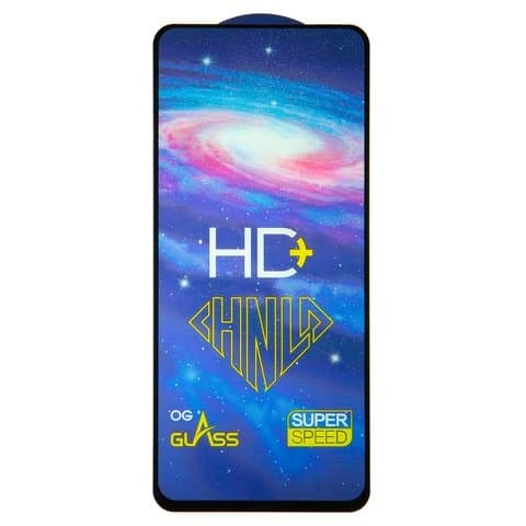 Закаленное защитное стекло Xiaomi Redmi Note 9 Pro, черное, 0.33 мм, Full Glue (клей по всей площади стекла), HD+, совместимо с чехлом