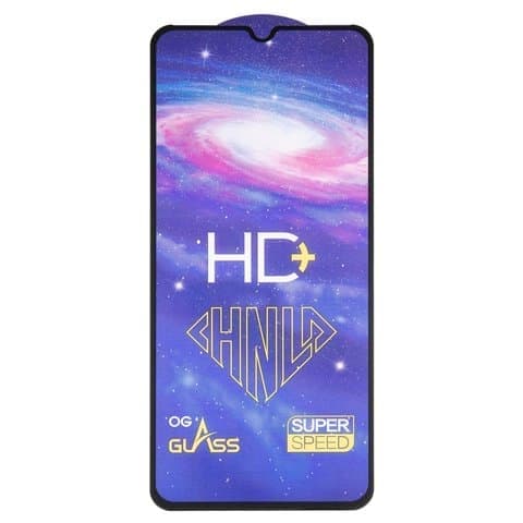 Закаленное защитное стекло Samsung SM-A125 Galaxy A12, SM-A326 Galaxy A32 5G, SM-M127 Galaxy M12, 0.2 мм, совместимо с чехлом, Full Glue (клей по всей площади стекла), черное, HD+