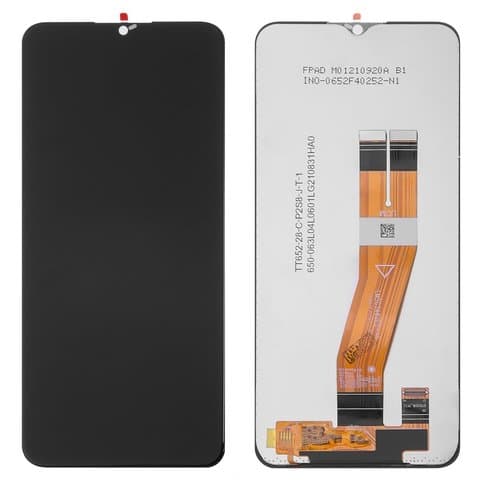 Дисплей Samsung SM-A025 Galaxy A02s, SM-A037 Galaxy A03s, чорний | з тачскріном | Original (PRC), желтый шлейф | дисплейный модуль, экран