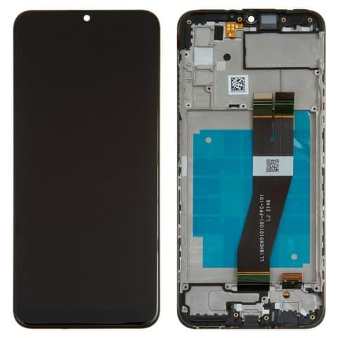 Дисплей Samsung SM-A037G Galaxy A03s, чорний | з тачскріном | в передній панелі | Original (PRC), чорний шлейф | дисплейный модуль, экран