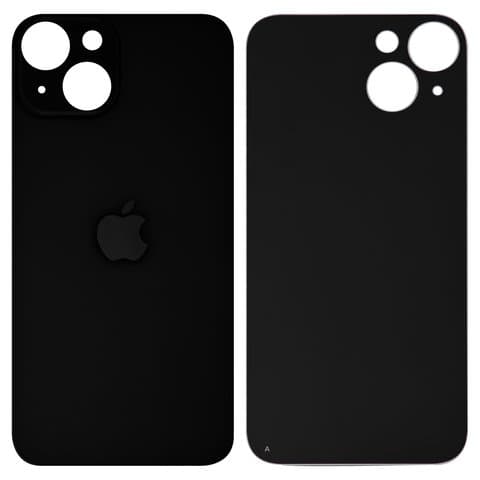 Задня панель Apple iPhone 14, чорна, Midnight, потрібно знімати скло камери, small hole, Original (PRC) | корпус, крышка аккумулятора, АКБ, батареи