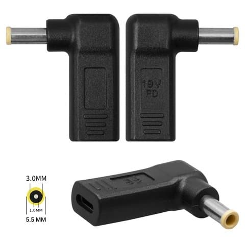 Адаптер зарядки, Power Delivery trigger ноутбуков, 20 B, Type-C, 5.5 мм, d 3.0 мм