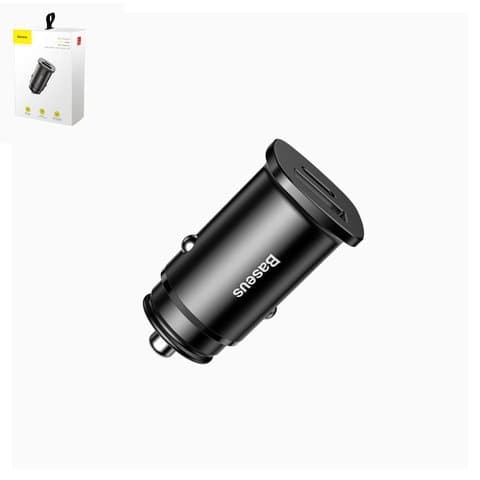 Автомобильний зарядний пристрій Baseus PPS Car Charger, черное, Quick Charge, 30 Вт, 2 порта, 12-24 B, #CCALL-AS01 | зарядка, зарядное устройство