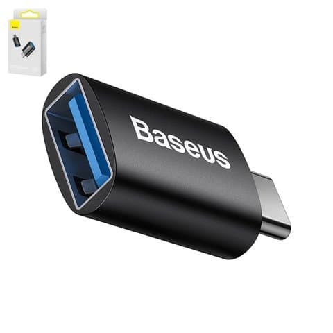 Адаптер Baseus Ingenuity Series, Type-C, чорний, OTG, #ZJJQ000001