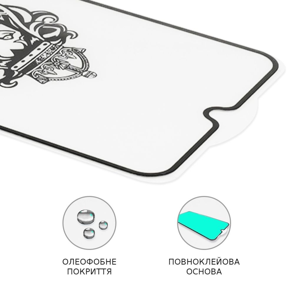 Закаленное защитное стекло Samsung SM-A013 Galaxy A01 Core, SM-M013 Galaxy M01 Core, черное, Lion, 0.3 мм, 2.5D, Full Glue (клей по всей площади стекла), совместимо с чехлом