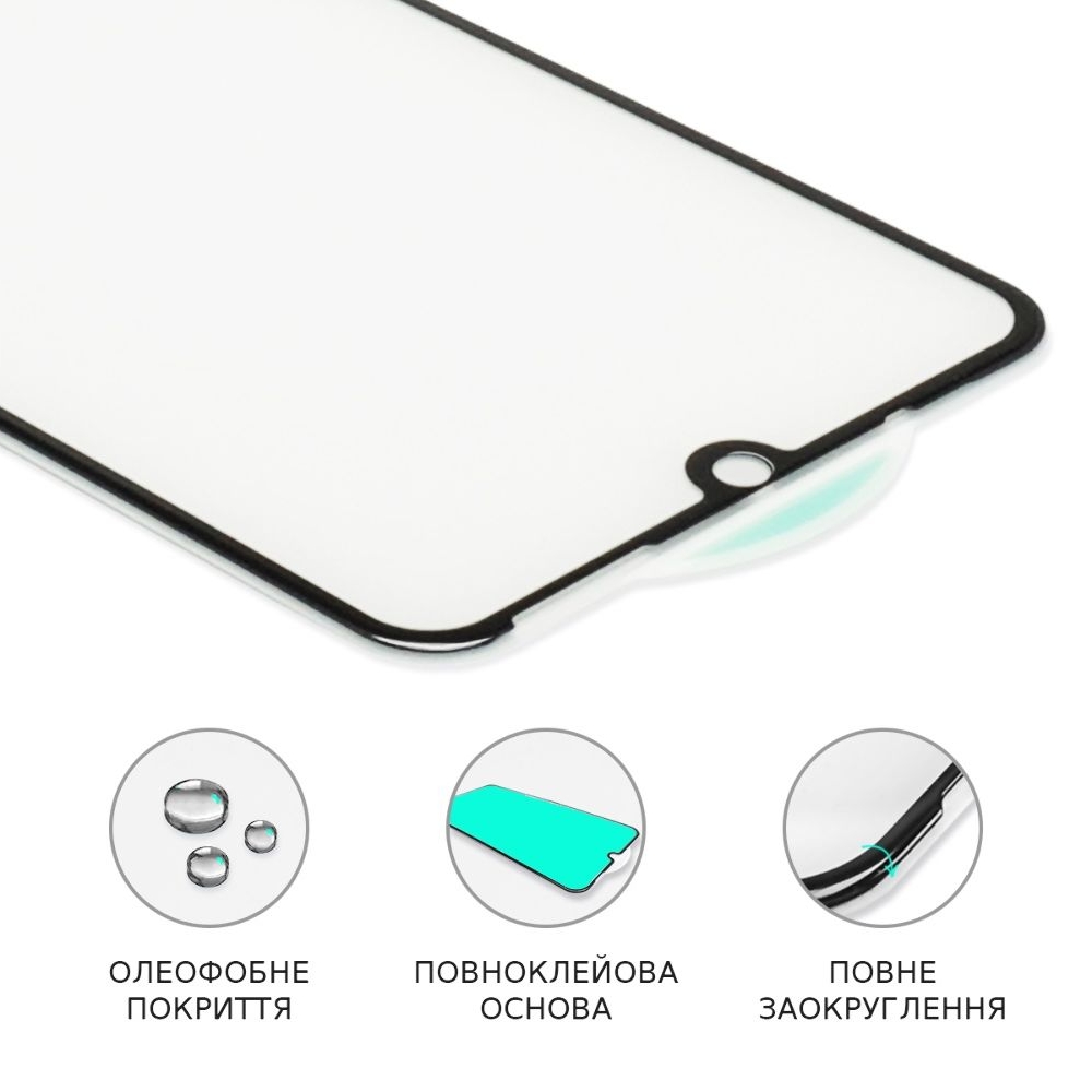 Закаленное защитное стекло Xiaomi Redmi 10C, Redmi 10 Power, Poco C40, черное, Люкс, 0.3 мм, 4D ARC, совместимо с чехлом
