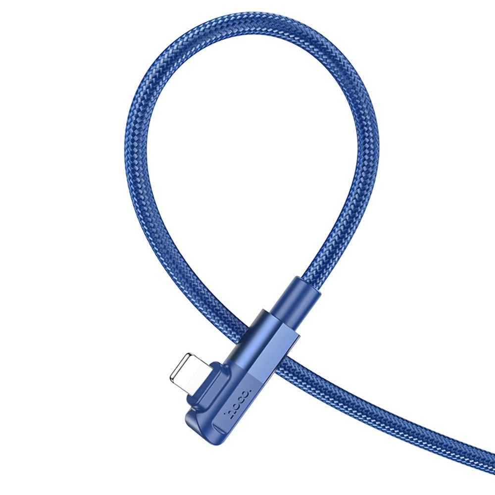 USB-кабель Hoco U108, Type-C на Lightning, 100 Вт, 200 см, синій