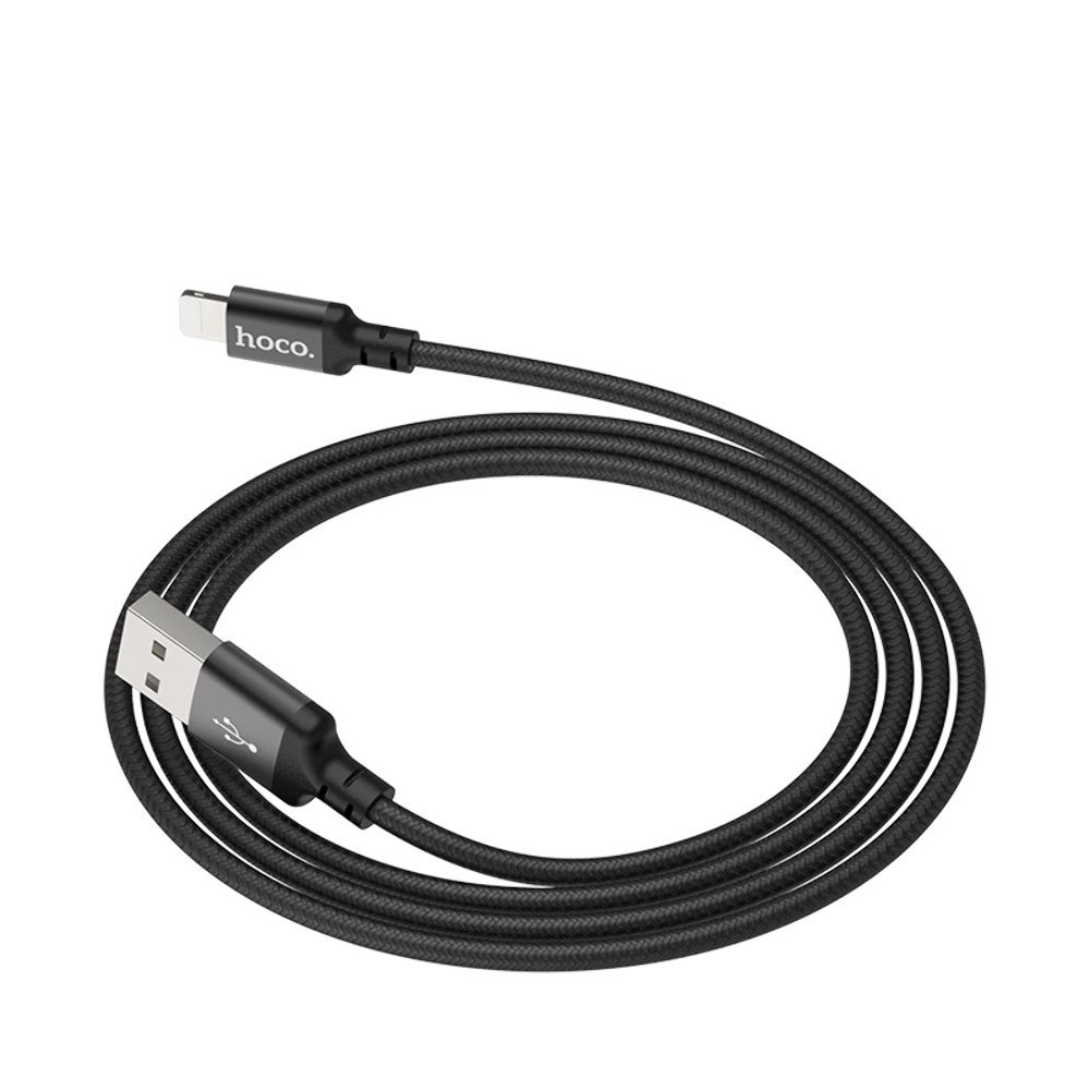 USB-кабель Hoco X14, Lightning, 2.4 А, 200 см, чорний