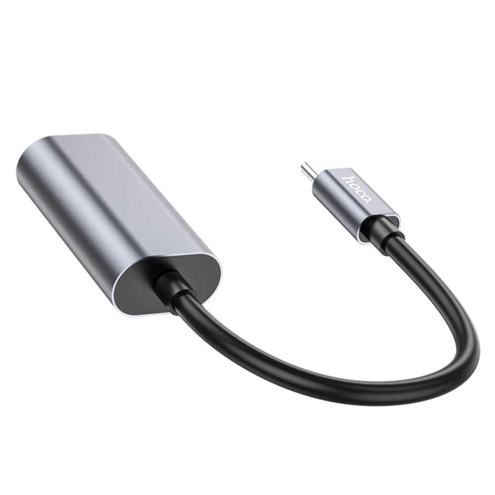 Переходник Hoco UA21, Type-C (M) на VGA (F), 13 см, серебристый