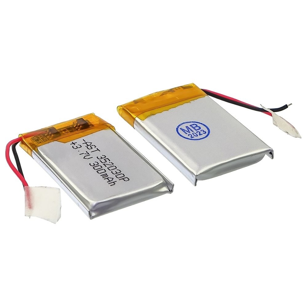 Акумулятор 352030P, універсальний, з контролером, 3.5 х 20 х 30 мм, 300 mAh, для TWS навушників, Bluetooth гарнитур, MP3 плееров | АКБ, батарея, аккумулятор