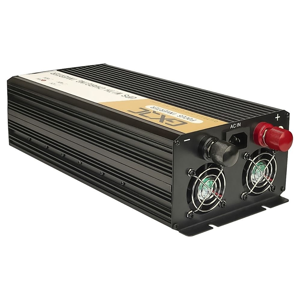 Инвертор GXQC SFX-1200W, 1200 Вт (номинал), 3200 Вт (пиковая нагрузка, старт), DC 24V - AC 220V, с функцией зарядки аккумулятора