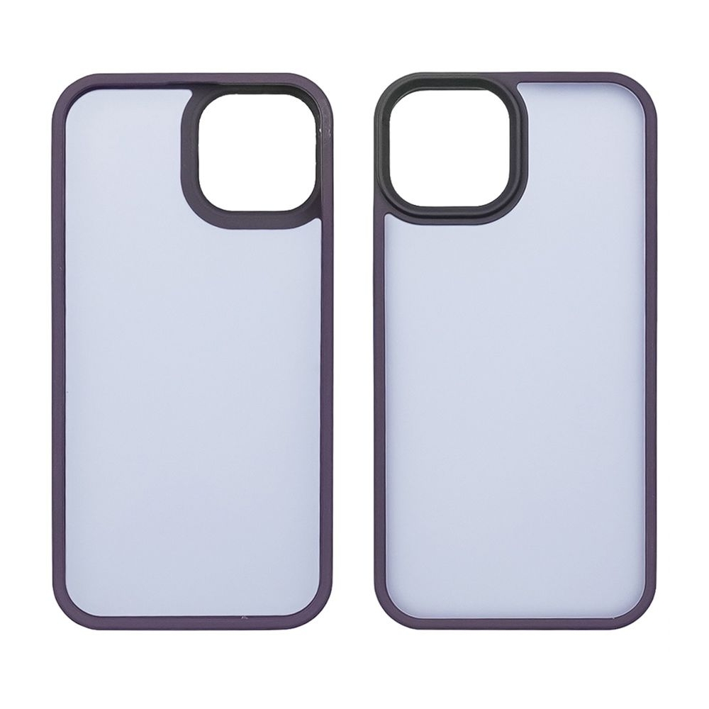 Чехол Сolor Protective Frame Apple iPhone 13, iPhone 14, фіолетовий, Люкс