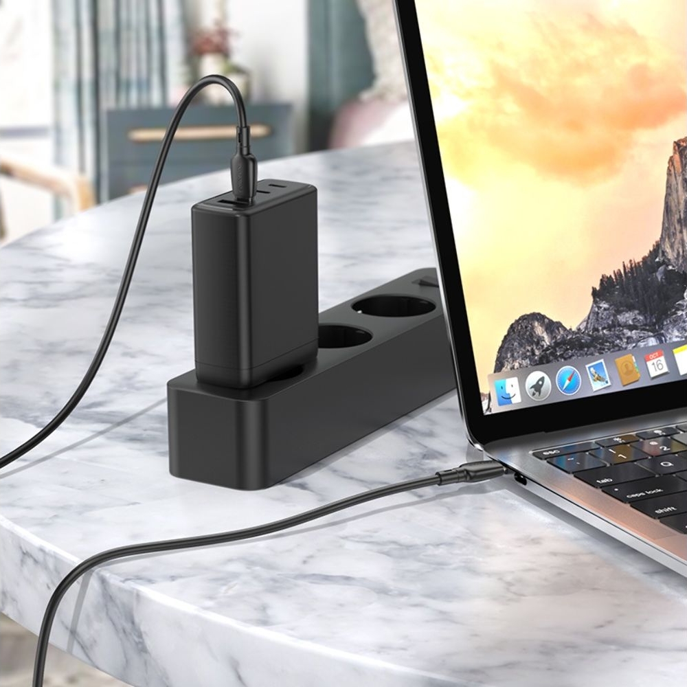 USB-кабель Borofone BX93, Type-C на Type-C, Power Delivery (60 Вт), 100 см, чорний